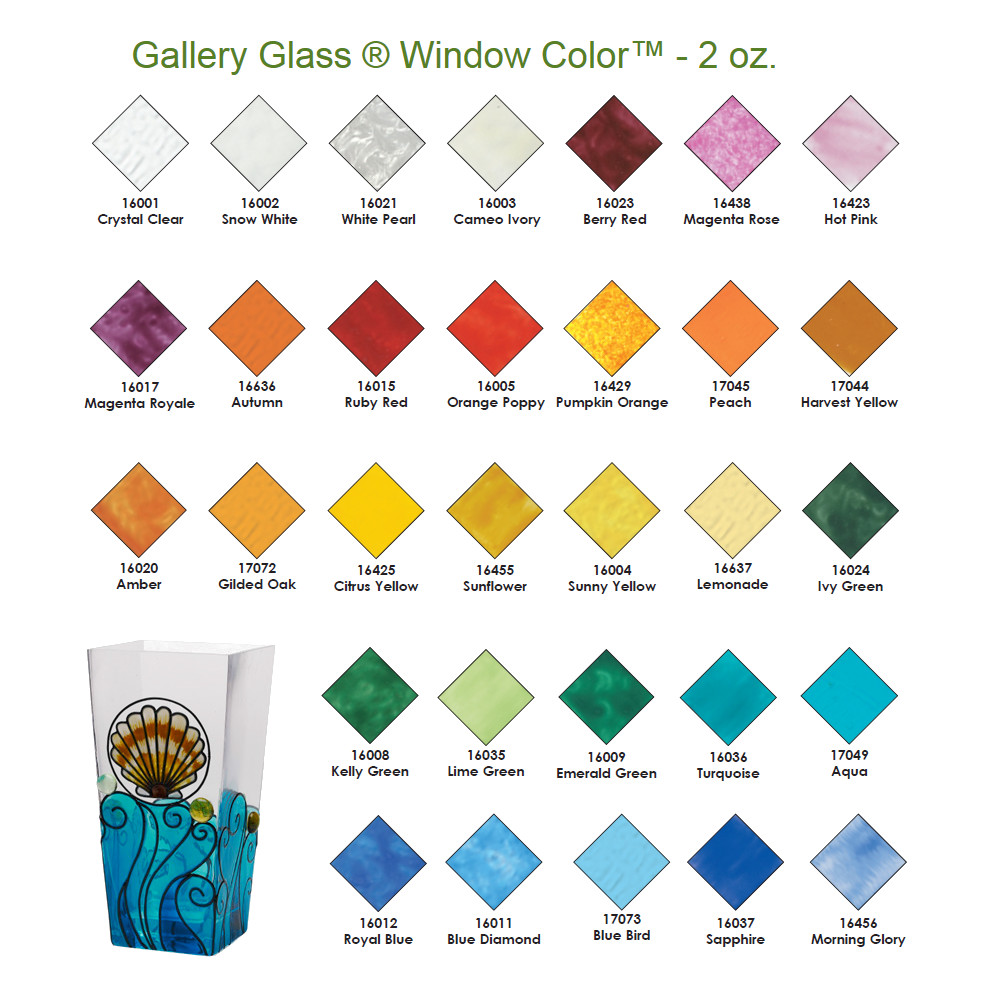 Gallery Glass Window Color 16001 Crystal Clear 2 FL OZ
